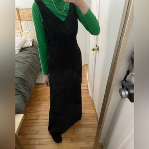Vintage witchy black maxi dress